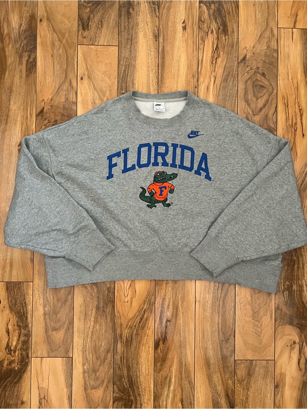 Nike Heather Gray Florida Gators Oversized Arch Sweatshirt